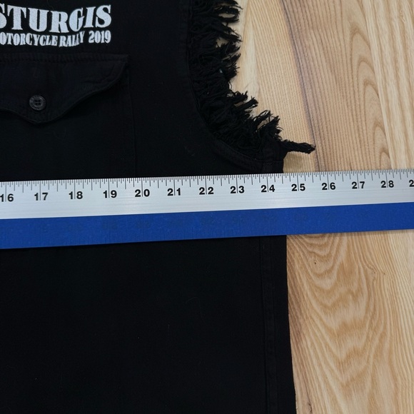 Sturgis Cut Off Button Shirt Men’s XL Black Hills Rally 2019 - Picture 6 of 7